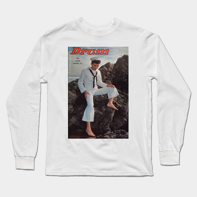 DRUM Pictorial  - Vintage Physique Muscle Male Model Magazine Cover Long Sleeve T-Shirt by SNAustralia